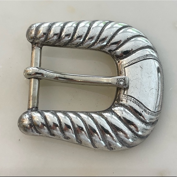 FALCONHEAD HANDMADE STERLING SILVER DIAMOND BUCKLE - Picture 9 of 16